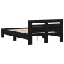 Bed Frame with Black Oak Slats Made Wood by , Beds and slatted bases - Ref: Foro24-3333959, Price: 141,88 €, Discount: %