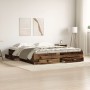 Bett mit Schubladen aus gealtertem Holzwerkstoff 180x200 cm von , Betten und Lattenroste - Ref: Foro24-3333960, Preis: 200,05...