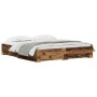 Bett mit Schubladen aus gealtertem Holzwerkstoff 180x200 cm von , Betten und Lattenroste - Ref: Foro24-3333960, Preis: 200,05...