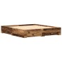 Bett mit Schubladen aus gealtertem Holzwerkstoff 180x200 cm von , Betten und Lattenroste - Ref: Foro24-3333960, Preis: 200,05...