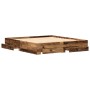 Bett mit Schubladen aus gealtertem Holzwerkstoff 180x200 cm von , Betten und Lattenroste - Ref: Foro24-3333960, Preis: 200,05...