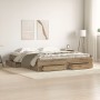 Bed with drawers engineered oak artisan 180x200 cm by , Beds and slatted bases - Ref: Foro24-3333961, Price: 200,05 €, Discou...