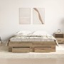 Artisan Oak Bed Frame with Drawers Crafted Wood by , Beds and slatted bases - Ref: Foro24-3333964, Price: 185,74 €, Discount: %