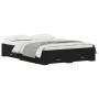 Bed Frame with Drawers Black Oak Elaborated Wood by , Beds and slatted bases - Ref: Foro24-3333965, Price: 197,40 €, Discount: %