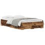Bett mit Schubladen aus gealtertem Holzwerkstoff 120x200 cm von , Betten und Lattenroste - Ref: Foro24-3333969, Preis: 174,34...