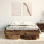 Bett mit Schubladen aus gealtertem Holzwerkstoff 120x200 cm von , Betten und Lattenroste - Ref: Foro24-3333969, Preis: 174,34...