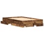 Bed with drawers aged engineered wood 120x200 cm by , Beds and slatted bases - Ref: Foro24-3333969, Price: 174,34 €, Discount: %