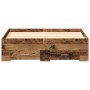 Bed with drawers aged engineered wood 120x200 cm by , Beds and slatted bases - Ref: Foro24-3333969, Price: 174,34 €, Discount: %