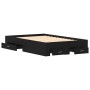 Bed with drawers engineered wood black oak 120x200 cm by , Beds and slatted bases - Ref: Foro24-3333971, Price: 184,53 €, Dis...