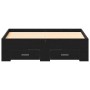 Bed with drawers engineered wood black oak 120x200 cm by , Beds and slatted bases - Ref: Foro24-3333971, Price: 184,53 €, Dis...