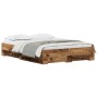 Bed with drawers aged engineered wood 135x190 cm by , Beds and slatted bases - Ref: Foro24-3333975, Price: 194,53 €, Discount: %