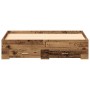 Bed with drawers aged engineered wood 135x190 cm by , Beds and slatted bases - Ref: Foro24-3333975, Price: 194,53 €, Discount: %