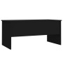 Mesa de centro madera contrachapada negra 102x50,5x46,5 cm