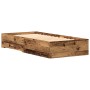 Old Wood Bed Frame 100x200 cm Engineered Wood by , Beds and slatted bases - Ref: Foro24-3333981, Price: 129,45 €, Discount: %