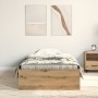 Artisan Oak Bed Frame 100x200 cm Crafted Wood by , Beds and slatted bases - Ref: Foro24-3333982, Price: 129,45 €, Discount: %