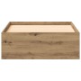 Artisan Oak Bed Frame 100x200 cm Crafted Wood by , Beds and slatted bases - Ref: Foro24-3333982, Price: 129,45 €, Discount: %