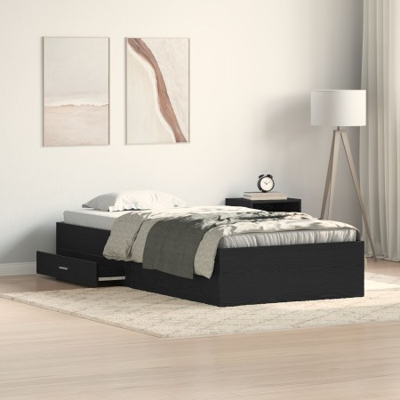 Marco de Cama Negro Roble 100x200 cm Madera Ingenierizada | Foro24.es | Tu tienda online para hogar, jardín y más Foro24.es