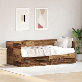 Ausziehbett Recyceltes Holz 100 x 200 cm Widerstandsfähig von , Betten und Lattenroste - Ref: Foro24-3333984, Preis: 206,27 €...