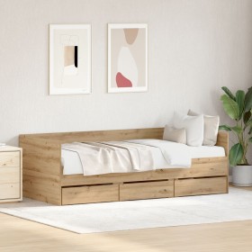 Handgefertigtes Ausziehbett aus Eiche Qualität