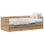 Handgefertigtes Ausziehbett aus Eiche Qualität Holz 90 x 200 cm Langlebig | Foro24.es | Tu tienda online para hogar, jardín y más Foro24.es