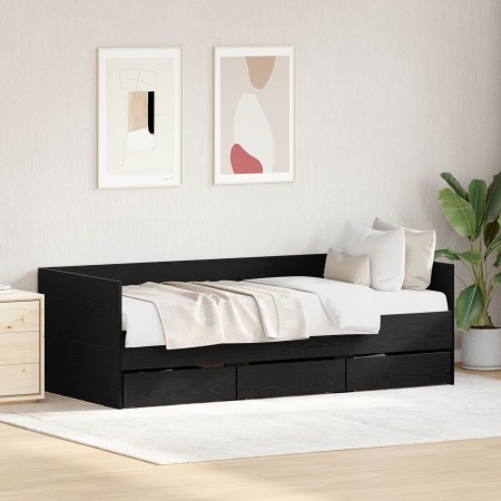 Día de cama Roble negro Madera elaborada 90 x 200 cm Duradero | Foro24.es | Tu tienda online para hogar, jardín y más Foro24.es
