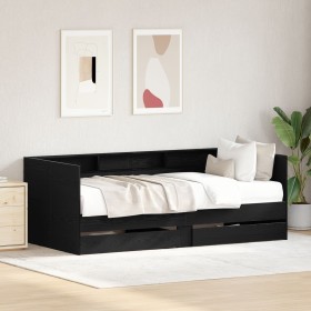 Comprar Cama de Día Negra con Cajones Roble negro