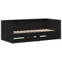 Black Day Bed with Drawers Black Oak Crafted Wood by , Beds and slatted bases - Ref: Foro24-3334007, Price: 201,96 €, Discoun...