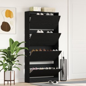Shoe cabinet Black oak Quality wood by , Shoe racks and shoe organizers - Ref: Foro24-3334027, Price: 140,58 €, Discount: %