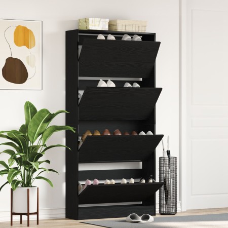 Shoe cabinet Black oak Quality wood by , Shoe racks and shoe organizers - Ref: Foro24-3334027, Price: 140,58 €, Discount: %