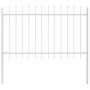 Garden fence with spearhead white steel 3.4x1.2 m by , fence panels - Ref: Foro24-3334041, Price: 123,12 €, Discount: %