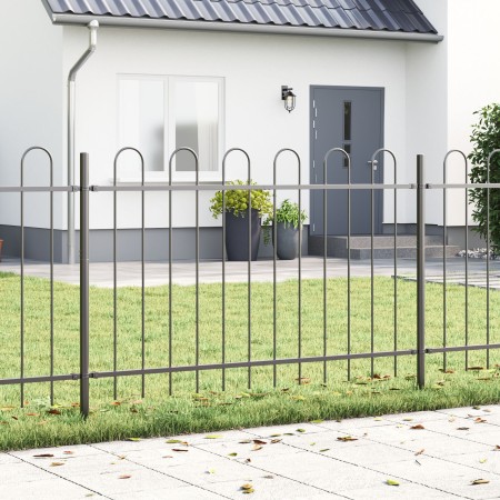 Gartenzaun mit grauem Stahlbogen 13,6x1,2 m | Foro24.es | Tu tienda online para hogar, jardín y más Foro24.es