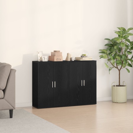 Consolas 2 pcs Negro Roble 60x31x84 cm Madera Ingenierizada | Foro24.es | Tu tienda online para hogar, jardín y más Foro24.es