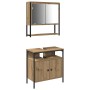 2-teiliges Badmöbel-Set aus handwerklichem Eichenholz von , Badezimmermöbel - Ref: Foro24-3334320, Preis: 95,12 €, Rabatt: %