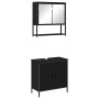 2-Piece Bathroom Furniture Set in Black Oak Engineered Wood by , Bathroom furniture - Ref: Foro24-3334324, Price: 105,38 €, D...