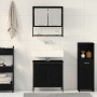 2-teiliges Badmöbel-Set aus schwarzem Eichenholz von , Badezimmermöbel - Ref: Foro24-3334324, Preis: 105,38 €, Rabatt: -5%%