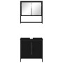 2-teiliges Badmöbel-Set aus schwarzem Eichenholz von , Badezimmermöbel - Ref: Foro24-3334324, Preis: 105,38 €, Rabatt: -5%%