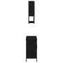 2-teiliges Badmöbel-Set aus schwarzem Eichenholz von , Badezimmermöbel - Ref: Foro24-3334324, Preis: 105,38 €, Rabatt: -5%%
