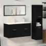 3-teiliges Badmöbel-Set aus schwarzem Eichen-Verbundholz von , Badezimmermöbel - Ref: Foro24-3334326, Preis: 158,16 €, Rabatt...