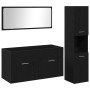 3-teiliges Badmöbel-Set aus schwarzem Eichen-Verbundholz von , Badezimmermöbel - Ref: Foro24-3334326, Preis: 158,16 €, Rabatt...