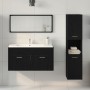 3-teiliges Badmöbel-Set aus schwarzem Eichen-Verbundholz von , Badezimmermöbel - Ref: Foro24-3334326, Preis: 158,16 €, Rabatt...