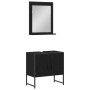 2-Piece Bathroom Cabinet Set in Engineered Wood Black Oak by , Bathroom furniture - Ref: Foro24-3334329, Price: 94,28 €, Disc...