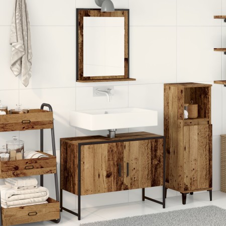 2-teiliges Badmöbel-Set aus Altholz und Holzwerkstoff | Foro24.es | Tu tienda online para hogar, jardín y más Foro24.es