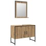 2-teiliges Badmöbel-Set aus handwerklichem Eichenholz | Foro24.es | Tu tienda online para hogar, jardín y más Foro24.es