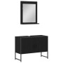 2-Piece Bathroom Furniture Set in Black Oak Engineered Wood by , Bathroom furniture - Ref: Foro24-3334333, Price: 106,30 €, D...