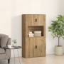 High Artisan Oak Cabinet 80x33x150 cm Processed Wood by , Sideboards - Ref: Foro24-3334337, Price: 144,96 €, Discount: %