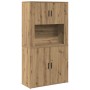 High Artisan Oak Cabinet 80x33x150 cm Processed Wood by , Sideboards - Ref: Foro24-3334337, Price: 144,96 €, Discount: %