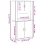 High Artisan Oak Cabinet 80x33x150 cm Processed Wood by , Sideboards - Ref: Foro24-3334337, Price: 144,96 €, Discount: %