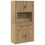 Artisan Eiche Highboard 80x33x150 cm Massivholz | Foro24.es | Tu tienda online para hogar, jardín y más Foro24.es