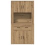 Artisan Oak Highboard 80x33x150 cm Solid Wood by , Sideboards - Ref: Foro24-3334341, Price: 169,01 €, Discount: %
