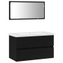 Black Oak Bathroom Furniture Set Crafted Wood, Set of 2 Pieces of Black Oak Crafted Wood Bathroom Furniture by , Bathroom fur...